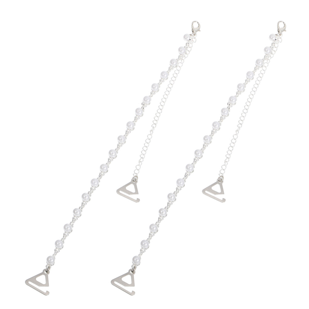 Summer Clothing Material - 1Pair Pearl Bra Strap Holders Rose