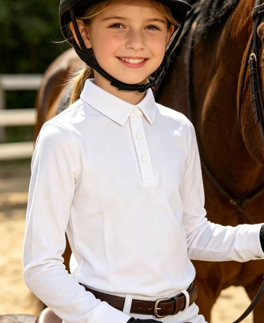 Summer Equestrian Clothing - Spring and summer children's long-sleeved equestrian