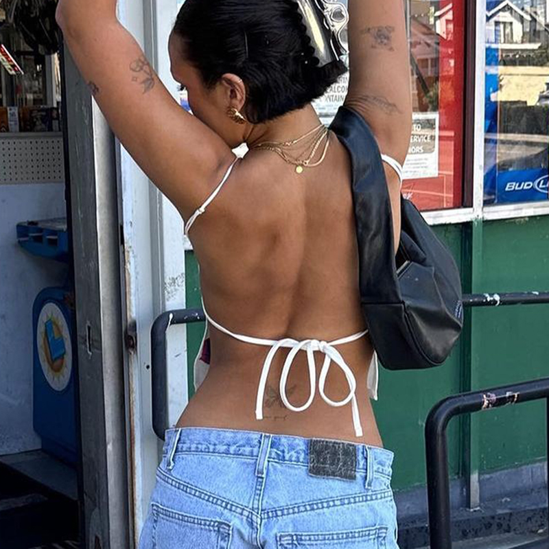 Y2K Style Spicy Girl Sexy Back - Summer Clothing Zara 评论和价格