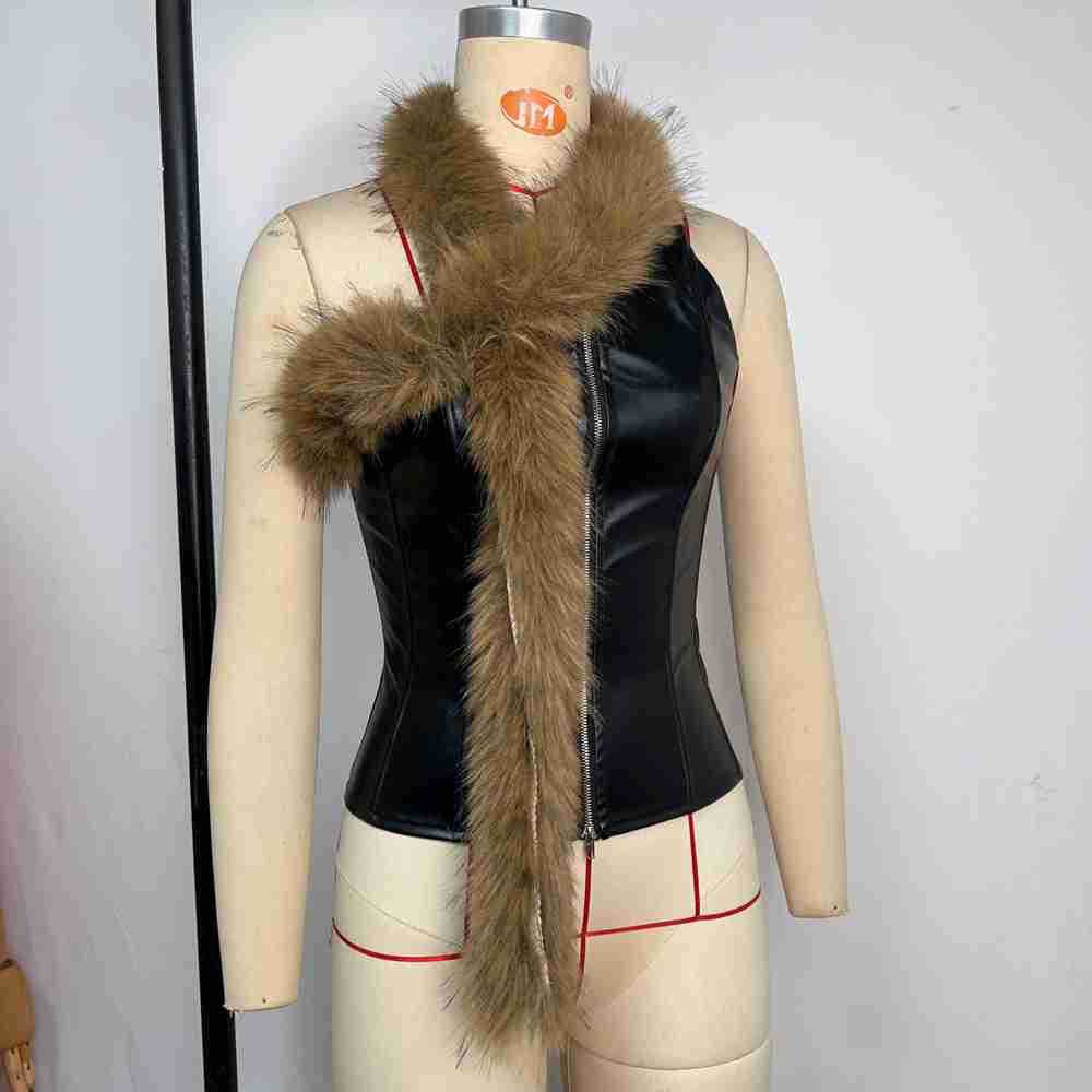 Sexy PU Leather Fishbone Wrap  - Summer Clothing Wraps 评论和价格