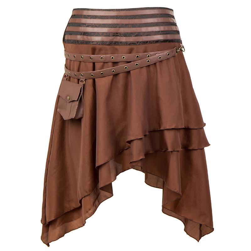 Brown Dropped Waist &Small Poc - Summer Victorian Clothing 评论和价格