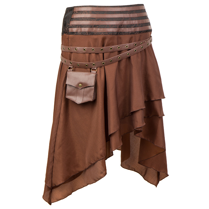 Brown Dropped Waist &Small Poc - Summer Victorian Clothing 评论和价格