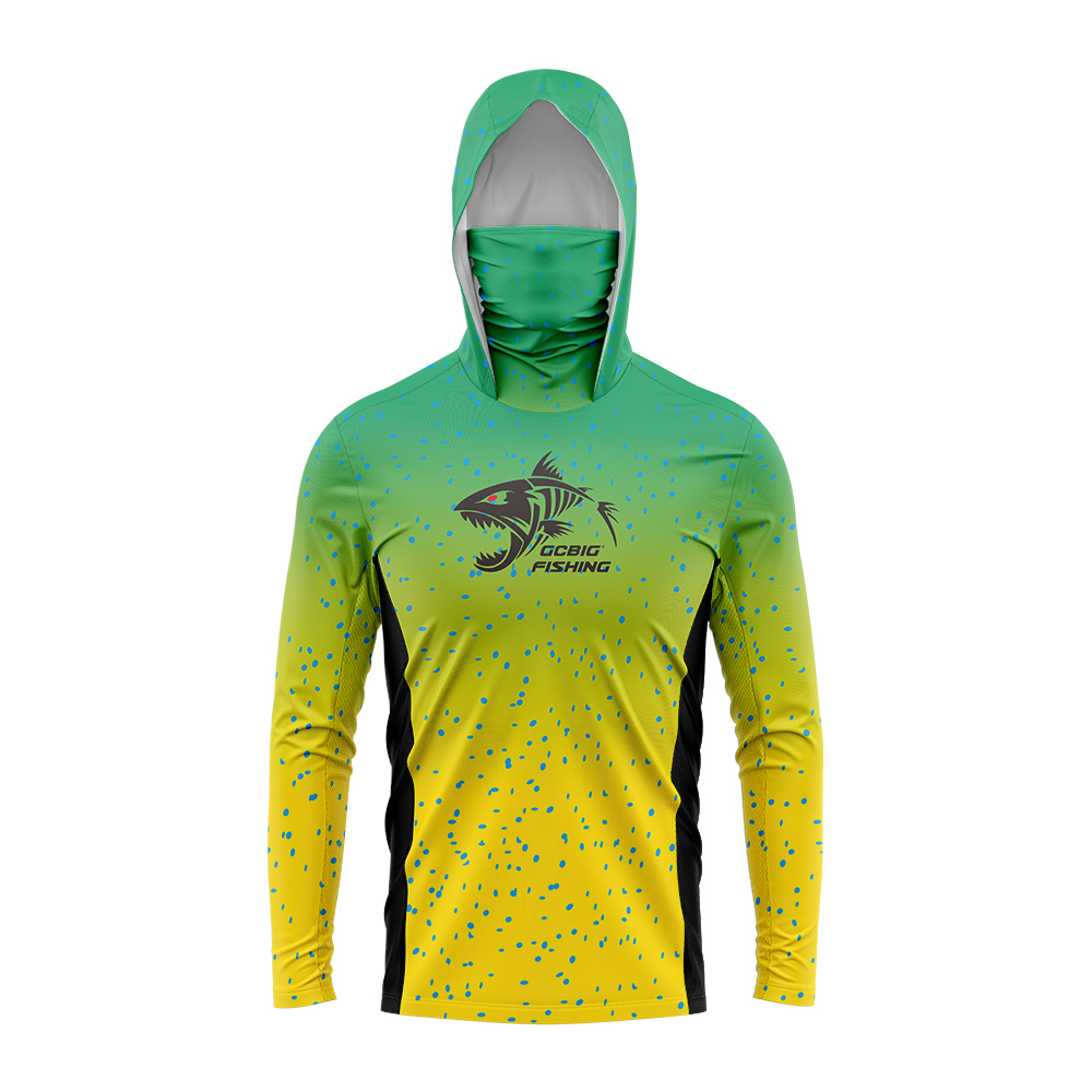 UPF50+ Hooded Fishing Shirt Bu - Summer Clothing Mens 评论和价格
