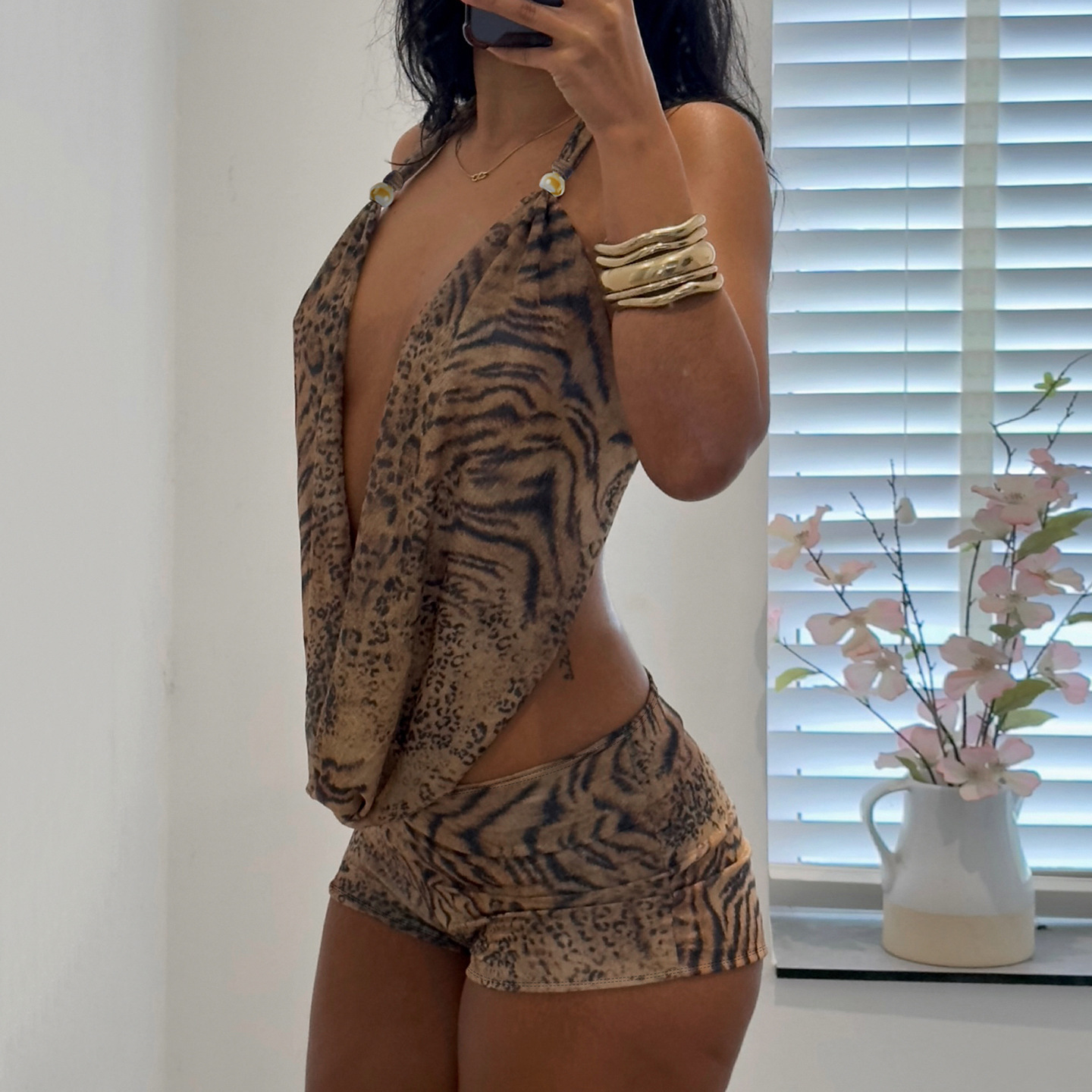 Woman's Leopard Print 2 Piece  - Summer Clothing Bundle 评论和价格