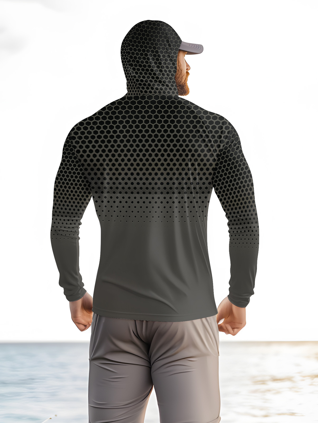 Men Hood Fishing Shirt long sl - Summer Clothing Mens 评论和价格