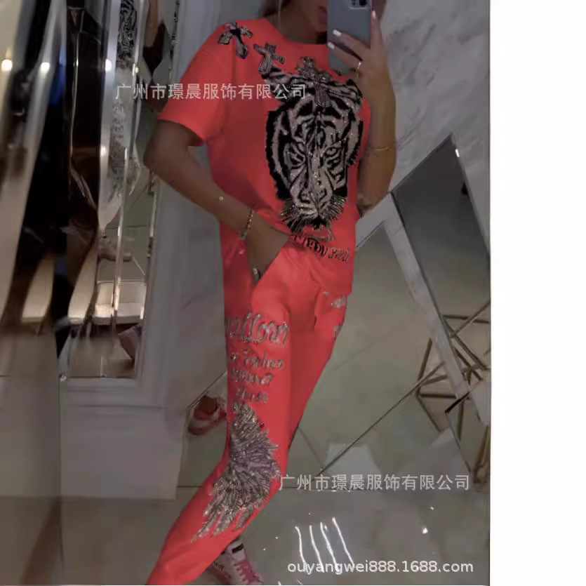 Spring Women Suit Print O-neck - Summer Clothing Bundle 评论和价格