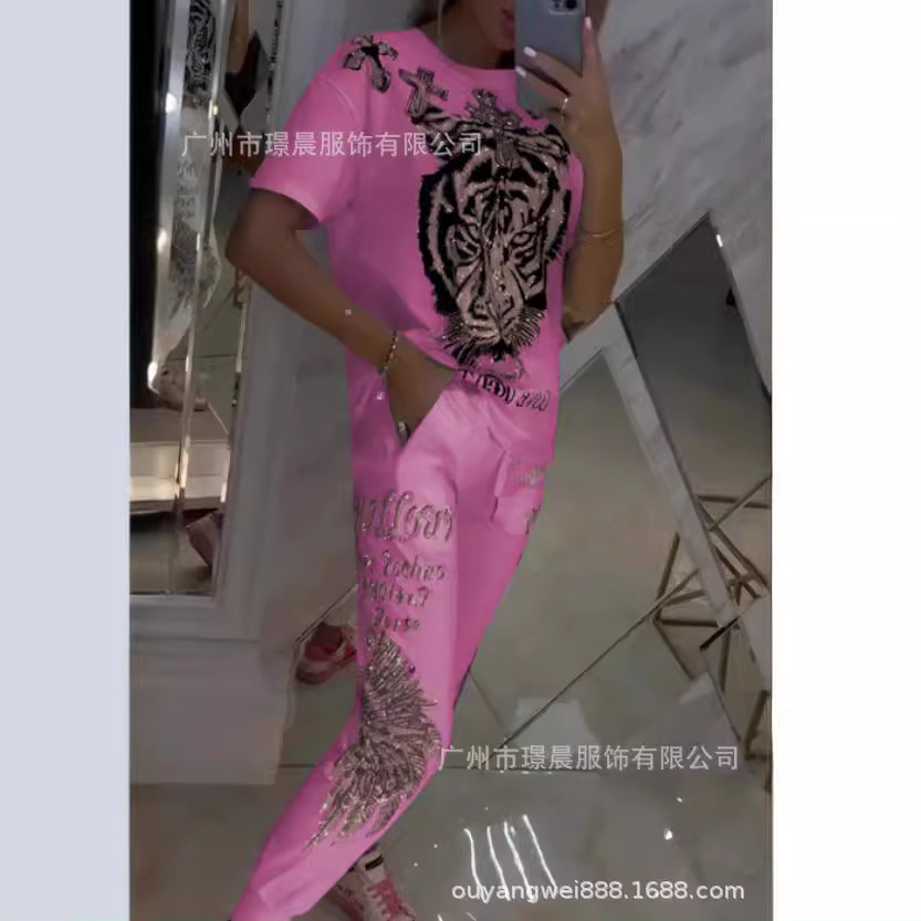 Spring Women Suit Print O-neck - Summer Clothing Bundle 评论和价格