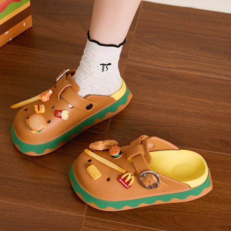 Funny Hamburger Summer Slipper - Summer Clothing Wraps 评论和价格