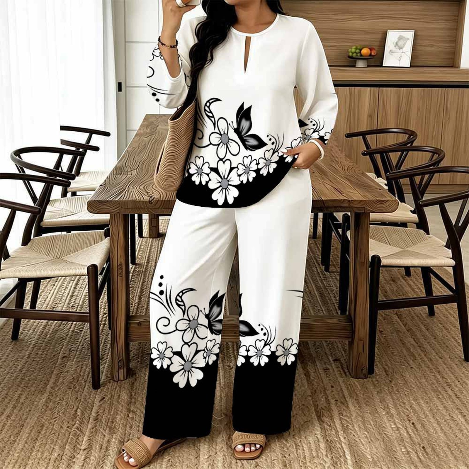 Women Casual Print Two Piece S - Summer Clothing Bundle 评论和价格