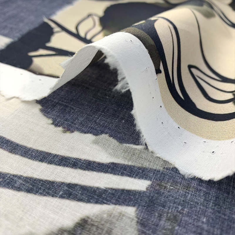 Ink Painting Style Print 100%  - Summer Clothing Material 评论和价格
