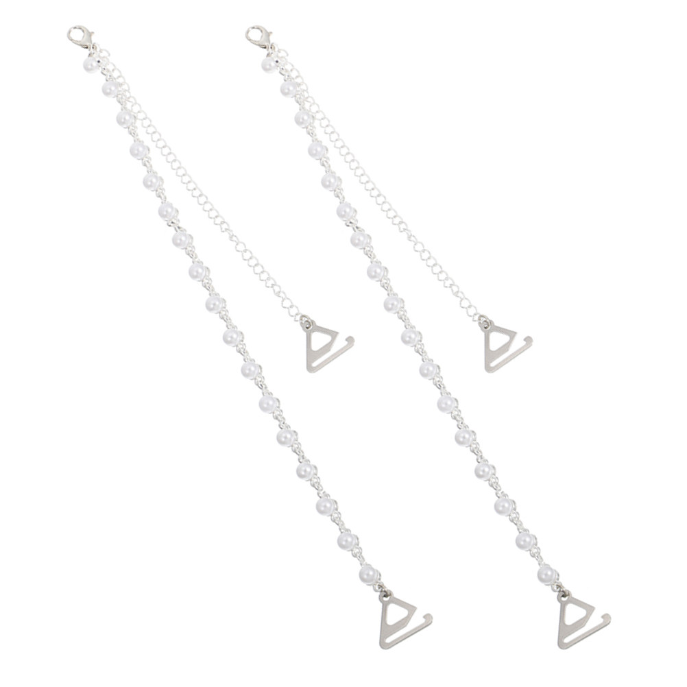 1Pair Pearl Bra Strap Holders  - Summer Clothing Material 评论和价格